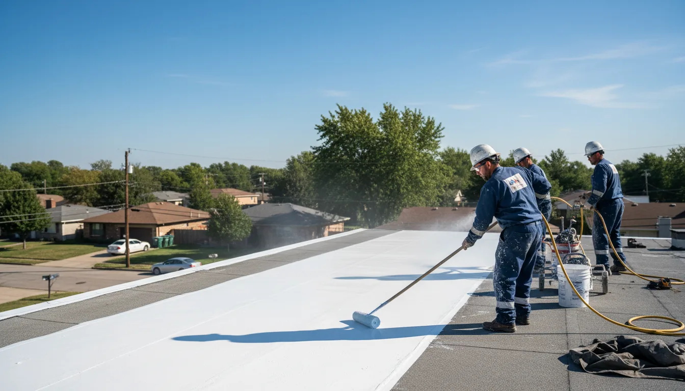 Commercial roof coating in Rose Hill, MS near me